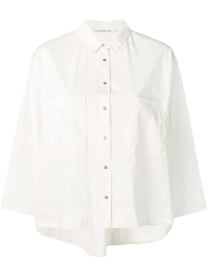 Transit Oversized Chest Pockets Shirt - White