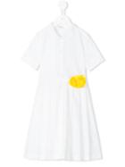 Il Gufo - Floral Detail Shirt Dress - Kids - Cotton/polyester - 8 Yrs, White