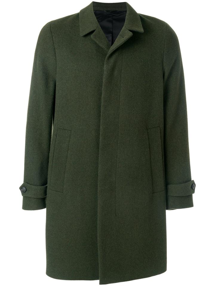Hevo Button-down Tailored Coat - Green