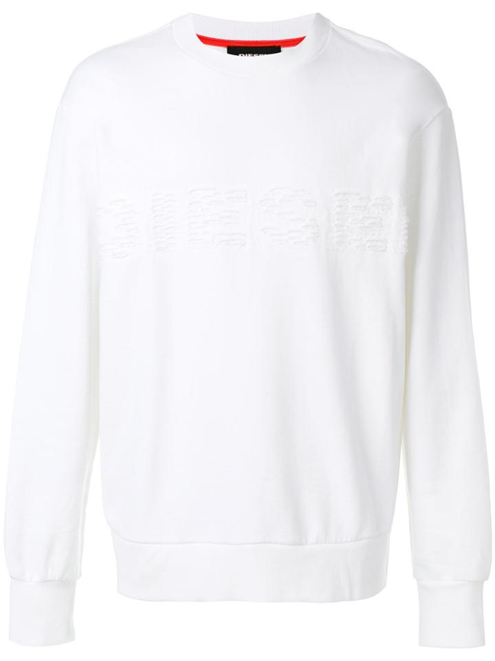 Diesel S-crew-stitch Sweatshirt - White