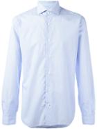 Barba Fine Stripe Shirt, Men's, Size: 42, Blue, Cotton