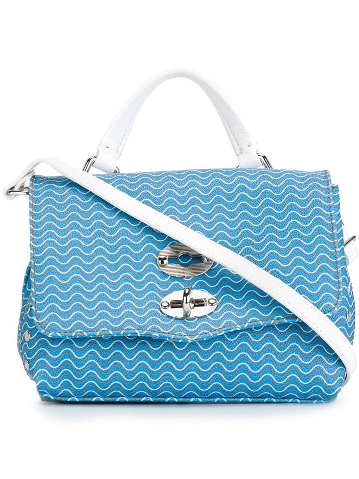 Zanellato Baby Postina Satchel, Women's, Blue, Leather