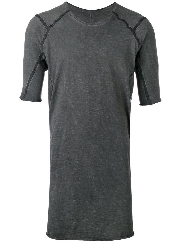 Isaac Sellam Experience Round Neck T-shirt, Men's, Size: Xl, Grey, Calf Leather/cotton