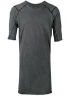 Isaac Sellam Experience Round Neck T-shirt, Men's, Size: Xl, Grey, Calf Leather/cotton