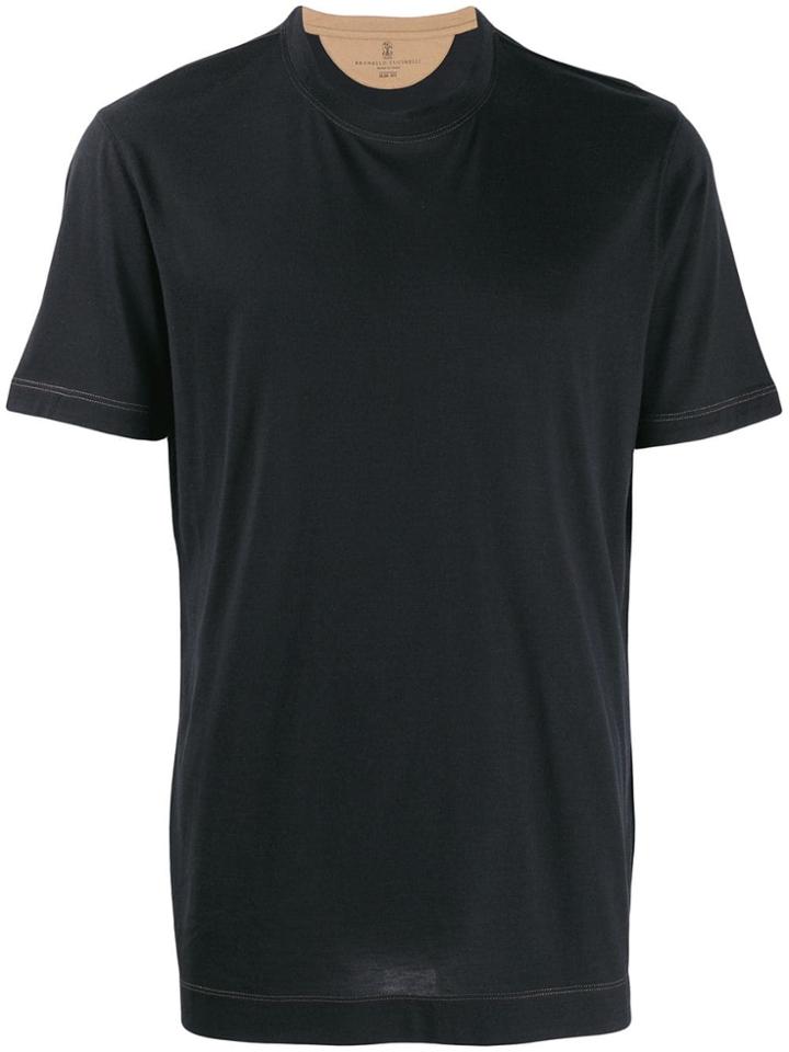 Brunello Cucinelli Short-sleeve Fitted T-shirt - Black