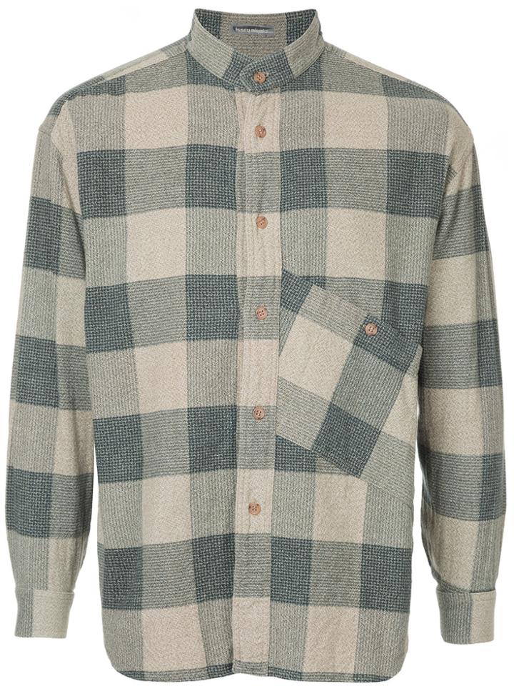 Issey Miyake Vintage Checked Flannel Shirt - Blue