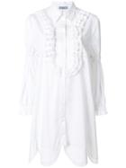 Prada Pleated Bib Shirt - White