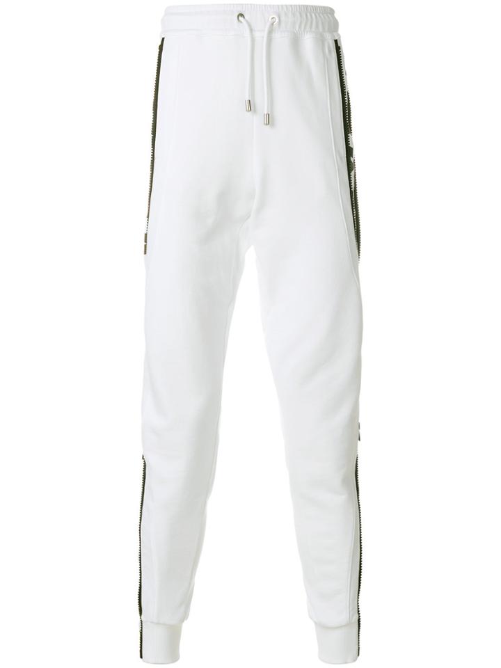 Versus Dropped Crotch Zip Detail Track Pants - White