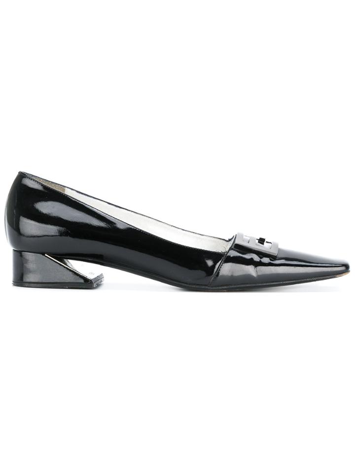 Fendi Vintage Logo Buckle Pumps - Black