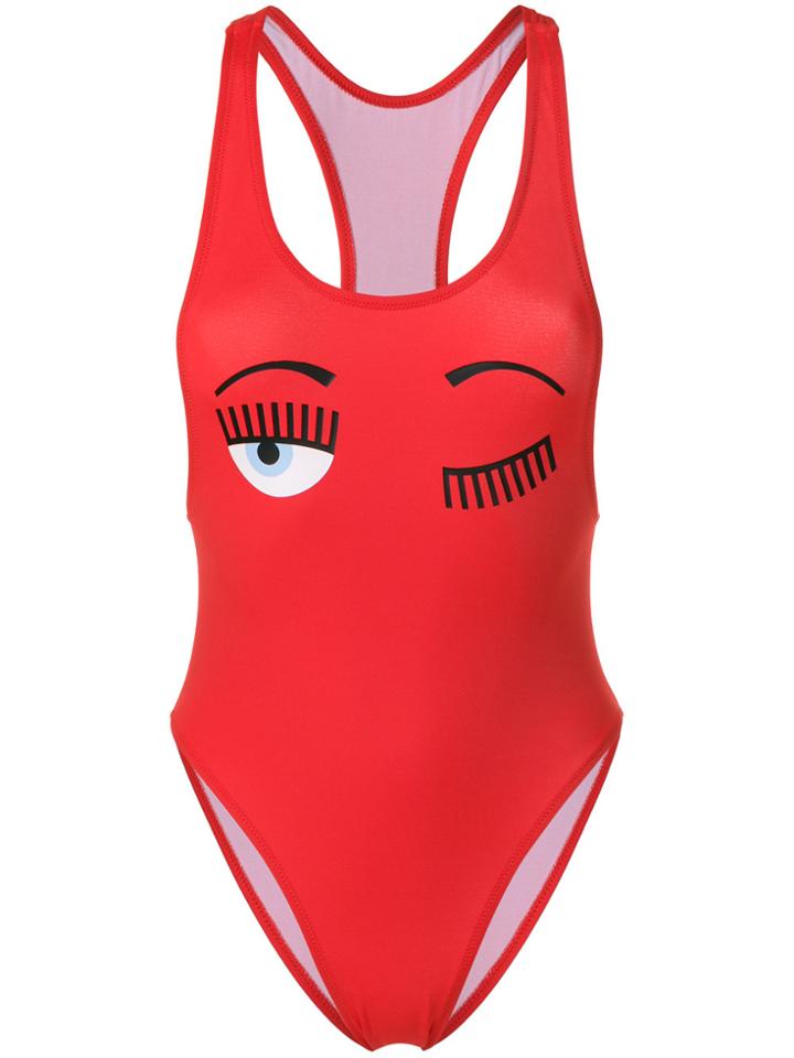 Chiara Ferragni Wink One-piece Swimsuit - Red