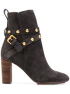 See By Chloé Studded Strap Boots - Brown