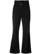 Proenza Schouler Cropped Flared Trousers, Women's, Size: 6, Black, Spandex/elastane/wool