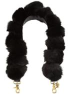 Zac Zac Posen Bobble Fur Shoulder Strap, Women's, Black