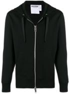 Versus Back Logo Zipped Hoodie - Black