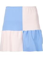 Arthur Arbesser Frill Mini Skirt, Women's, Size: 38, Blue, Polyamide