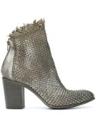 Strategia Weave Style Ankle Boots - Metallic