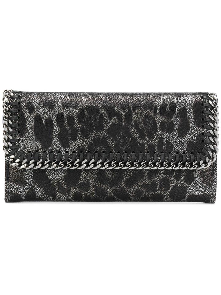 Stella Mccartney Leopard Falabella Wallet - Black