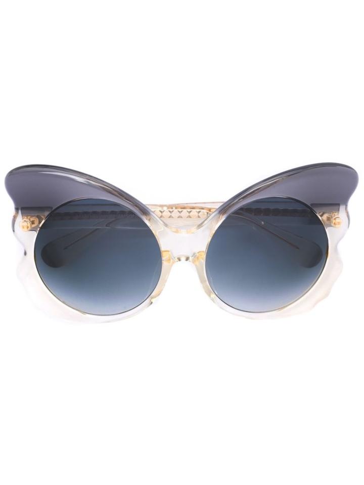 Matthew Williamson Linda Farrow X Matthew Williamson Cat Eye Frame Sunglasses