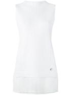 Versace Jeans Ribbed Layer Tank, Women's, Size: Xs, White, Cotton/polyester