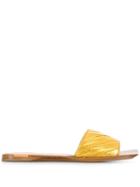 Bottega Veneta Squared-toe Sandals - Gold