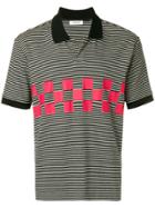 Tim Coppens Striped Polo Shirt - Black