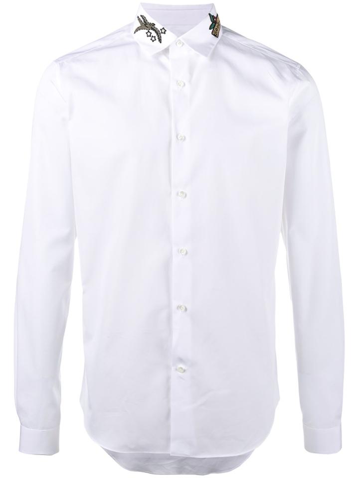 Valentino Embellishd Collar Shirt - White