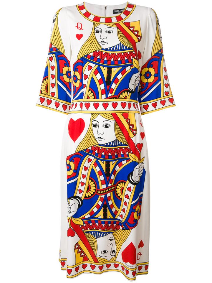 Dolce & Gabbana Queen Of Hearts Dress - Multicolour