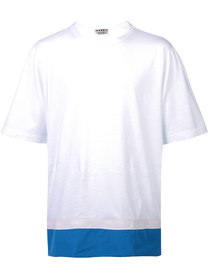 Marni Contrast Hem T-shirt - White