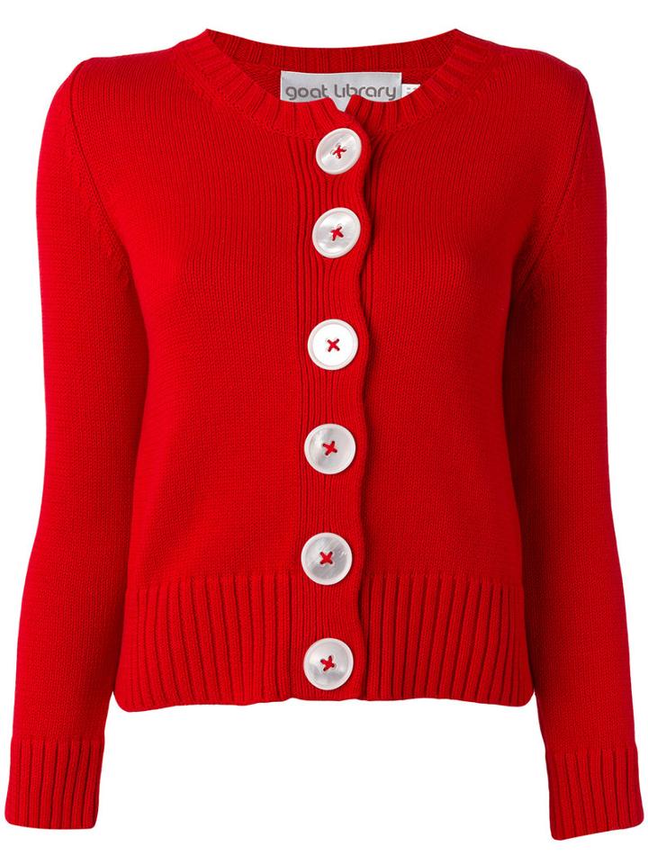 Goat Digby Cardigan, Women's, Size: 10, Red, Cotton