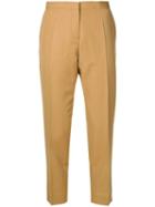 Marni Cropped Pleated Trousers - Brown
