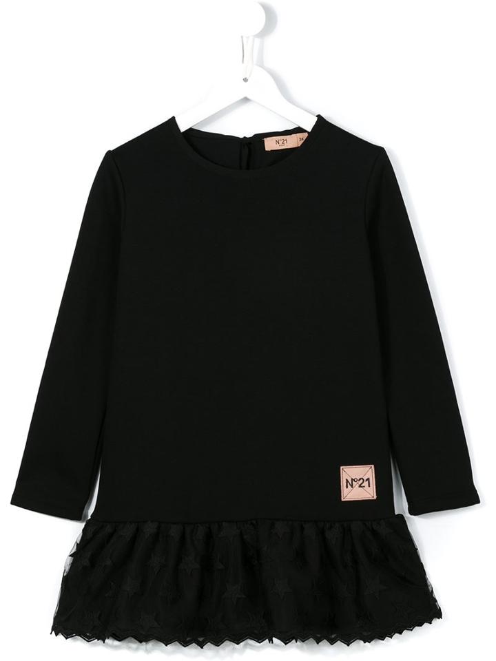 No21 Kids - Tulle Overlay Dress - Kids - Cotton/polyester - 12 Yrs, Black