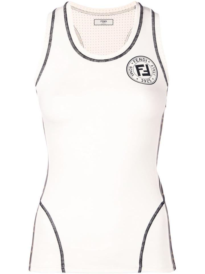Fendi Logo Print Tank Top - White