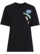Off-white Floral Woman T-shirt - Black