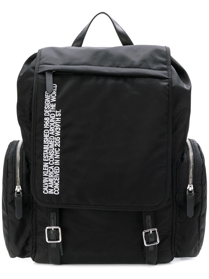 Calvin Klein 205w39nyc Logo Backpack - Black