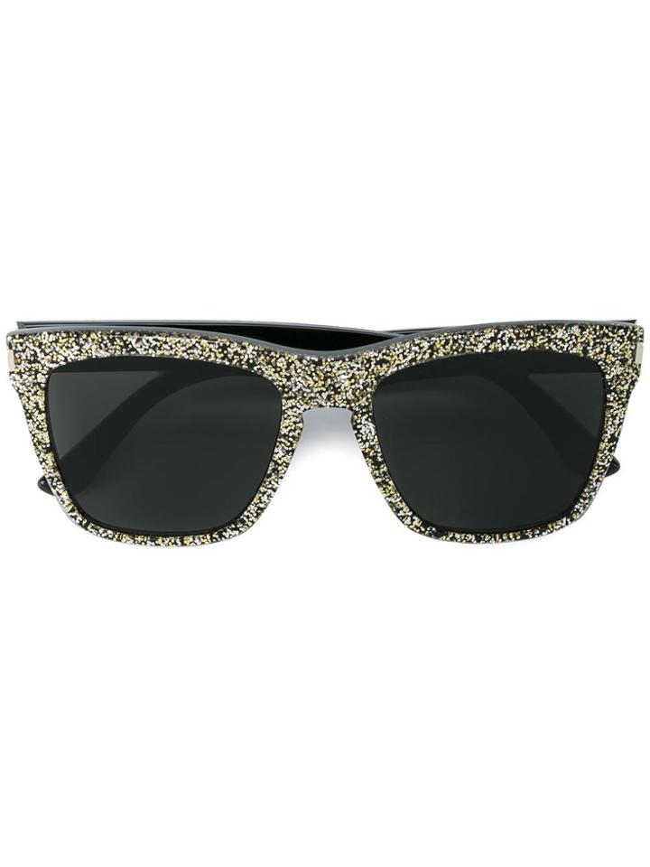 Saint Laurent Eyewear 'sl 137 Devon' Glitter Sunglasses - Black