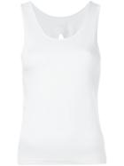 Mm6 Maison Margiela Triangle Cut-out Tank Top, Women's, Size: L, White, Cotton