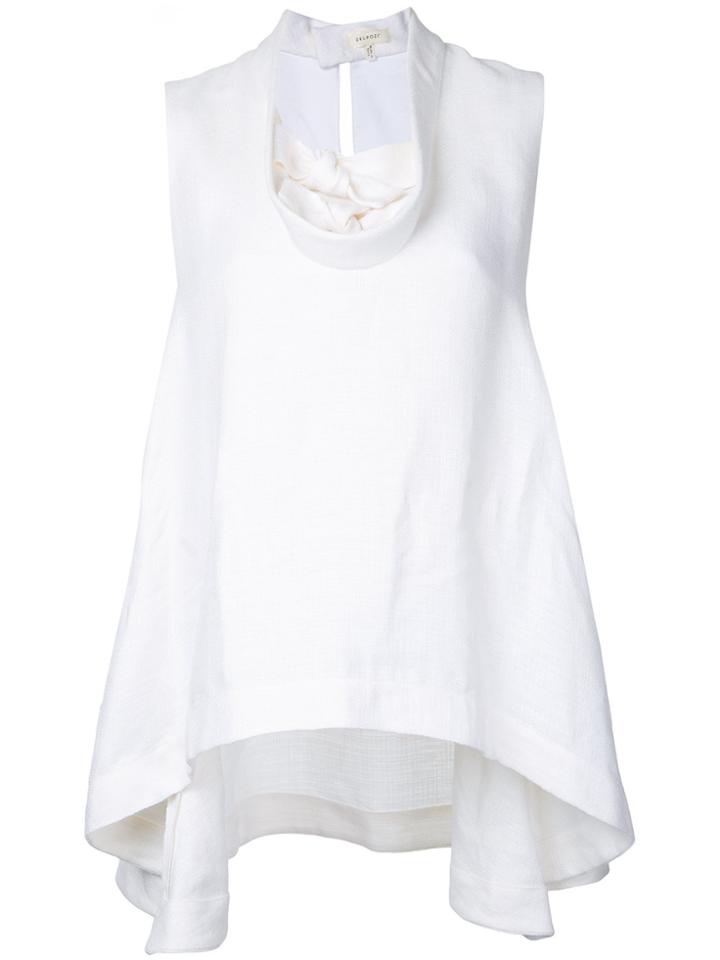 Delpozo Knot Neck Detail Blouse - White