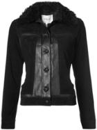 Derek Lam 10 Crosby Toby Jacket With Shearling Collar - Black