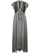 Philosophy Di Lorenzo Serafini Printed V-neck Dress - Black