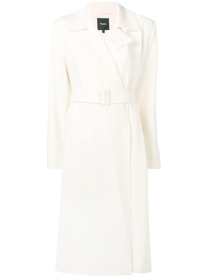 Theory Belted Fitted Coat - White
