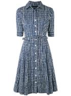Printed Shirt Dress - Women - Cotton/spandex/elastane - L, Blue, Cotton/spandex/elastane, Samantha Sung