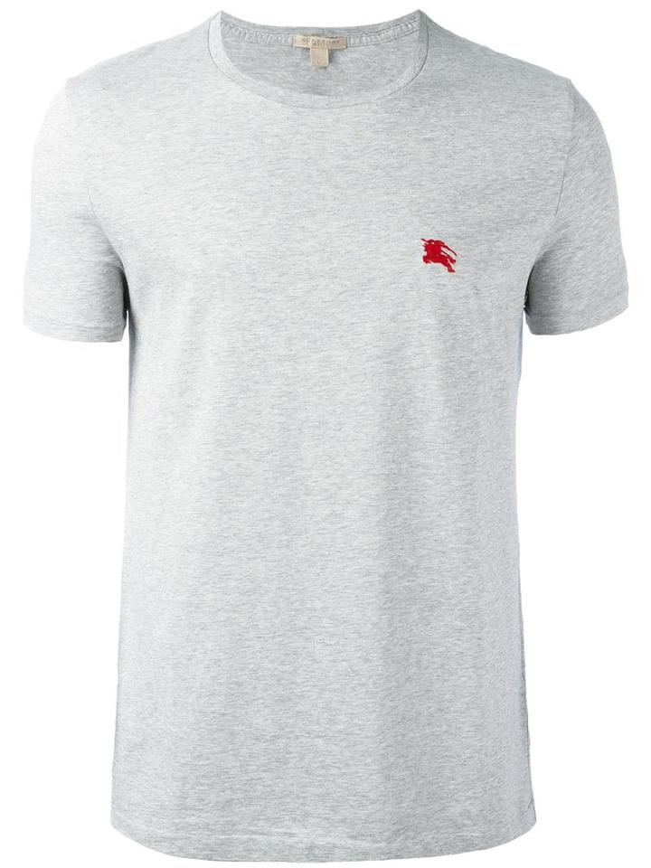 Burberry Brit Embroidered Logo T-shirt, Men's, Size: Large, Grey, Cotton