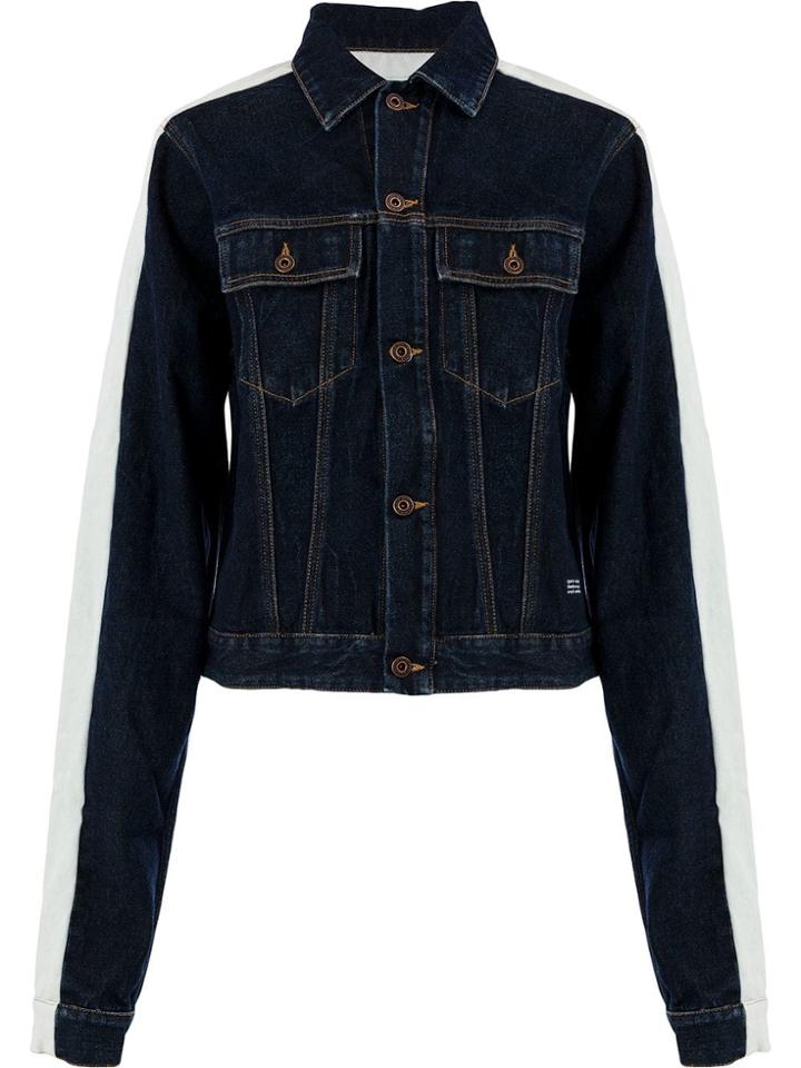 Off-white Side Panelled Denim Jacket - Blue
