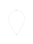 Natalie Marie 9kt Rose Gold Marquise Sapphire Pendant Necklace