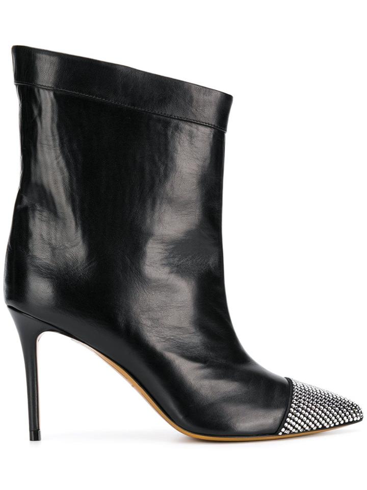 Alexandre Vauthier Cha Cha Embellished Toe Boots - Black