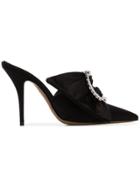 Alexandre Vauthier Black Lola 100 Buckle Embellished Satin Pumps