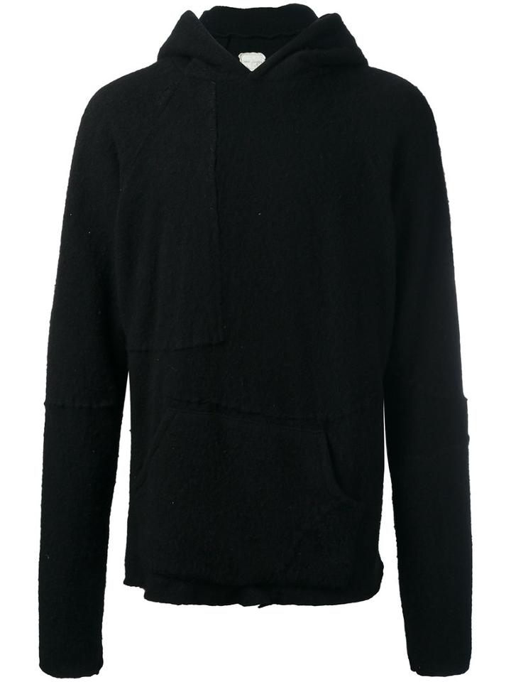 Greg Lauren Patchwork Hoody, Men's, Size: 3, Black, Cashmere