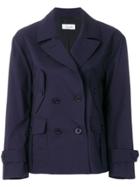 Brag-wette Double Breasted Utilitarian Jacket - Blue