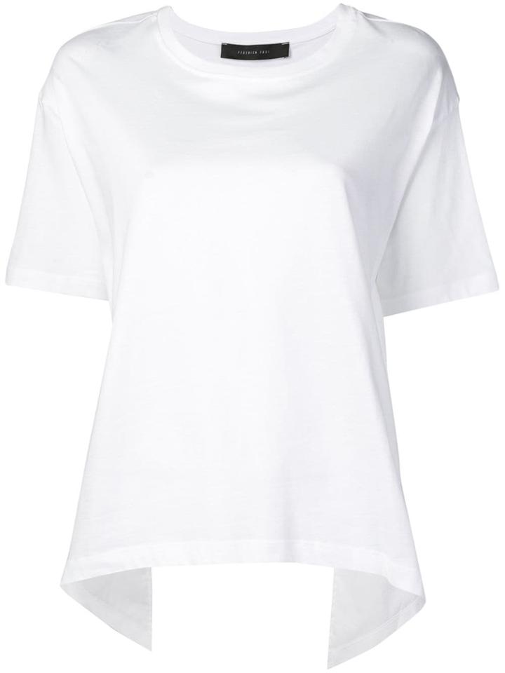 Federica Tosi Cut-out Ruffled T-shirt - White