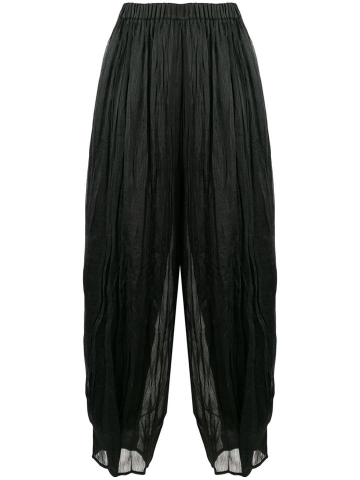 Forte Forte Cropped High-waisted Trousers - Black
